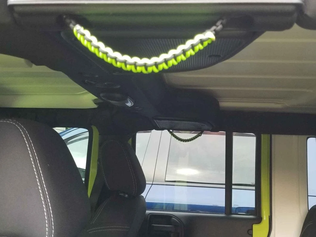 RedRock Rear Soundbar Paracord Grab Handles; Black and Neon Green (07-25 Jeep Wrangler JK & JL 4-Door) - Image 11