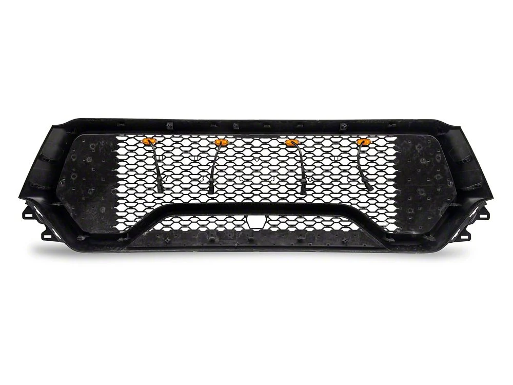 RedRock Rebel Style Upper Replacement Grille with LED DRL; Matte Black (19-24 RAM 1500 Big Horn, Laramie, Lone Star, Tradesman, Excluding Classic) - Image 5