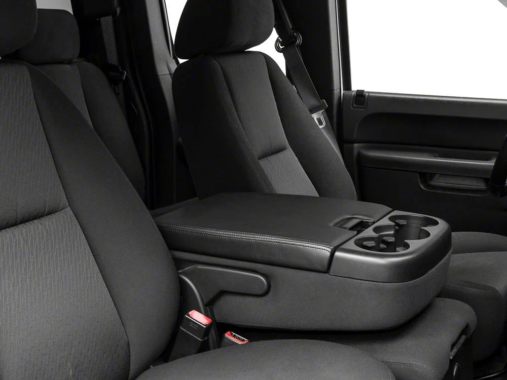 RedRock Replacement Leather Center Console Cover Only; Black (07-13 Silverado 1500) - Image 2