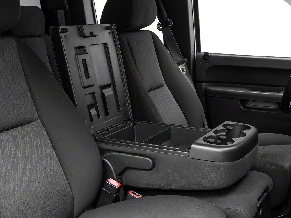 RedRock Replacement Leather Center Console Cover Only; Black (07-14 Sierra 3500 HD) - Image 3