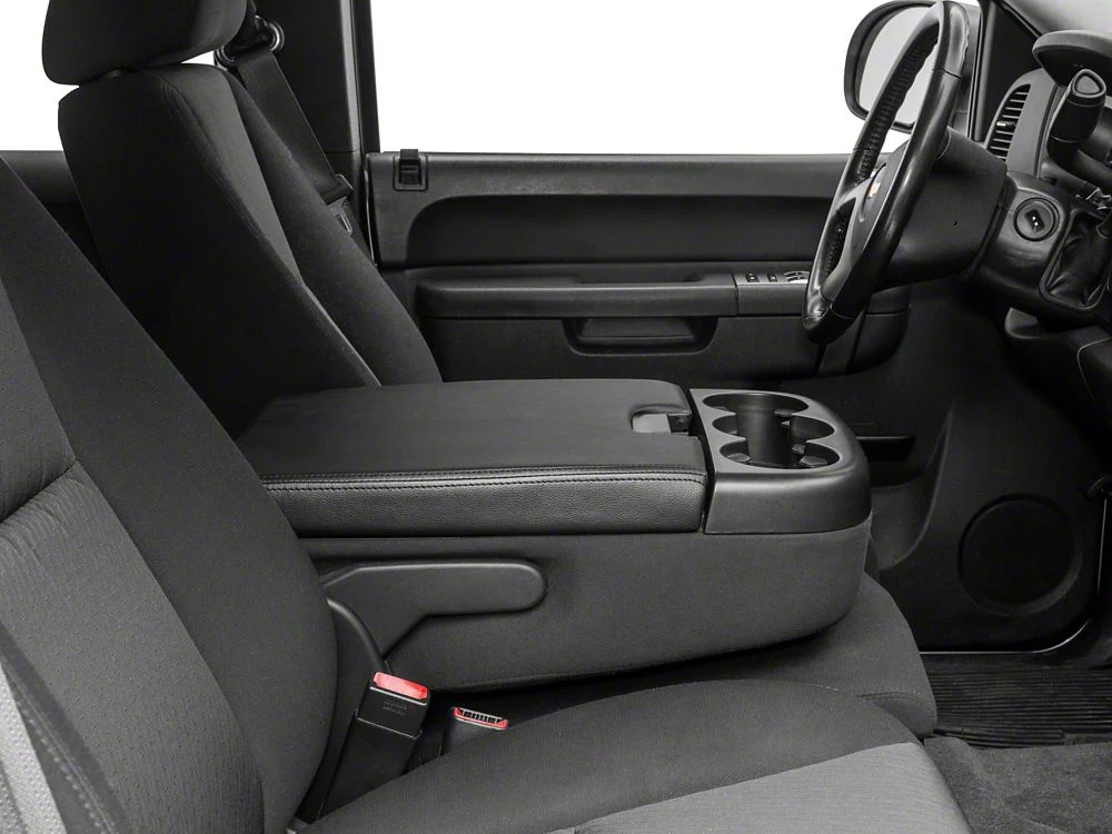 RedRock Replacement Leather Center Console Cover Only; Black (07-14 Sierra 3500 HD) - Image 4