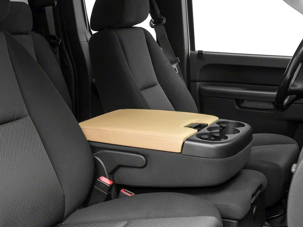 RedRock Replacement Leather Center Console Cover Only; Tan (07-14 Sierra 2500 HD) - Image 2
