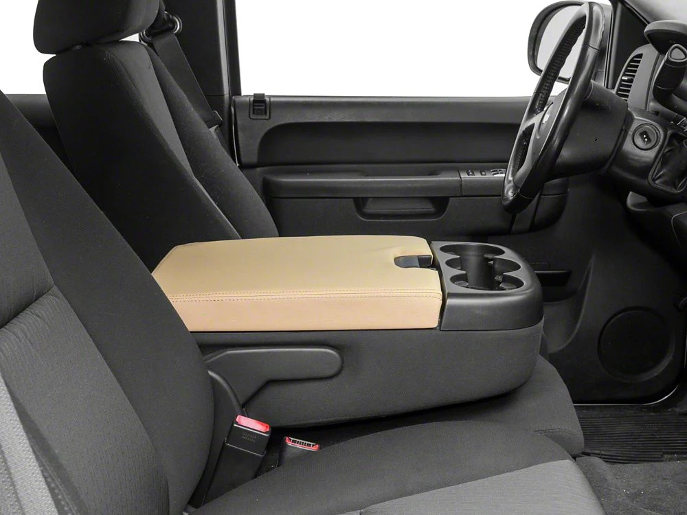 RedRock Replacement Leather Center Console Cover Only; Tan (07-14 Sierra 3500 HD) - Image 4