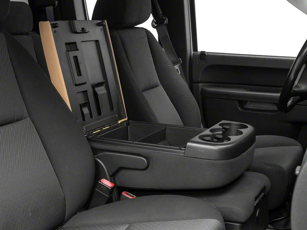 RedRock Replacement Leather Center Console Cover Only; Tan (07-14 Silverado 3500 HD) - Image 3
