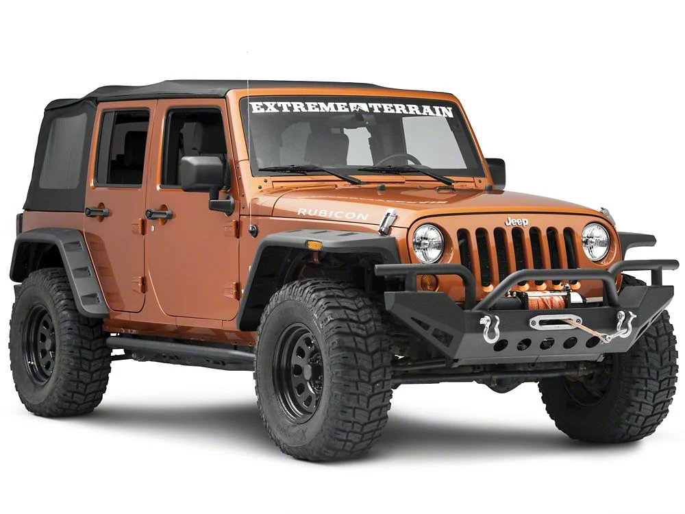 RedRock Rock Crawler Full Width Winch Front Bumper (07-18 Jeep Wrangler JK) - Image 2