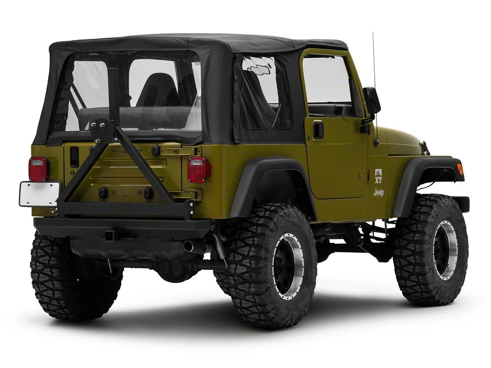 RedRock Rock Crawler Rear Bumper with Tire Carrier; Textured Black (87-06 Jeep Wrangler YJ & TJ) - Image 2