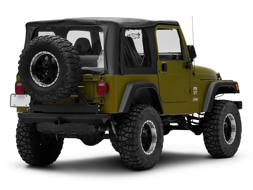 RedRock Rock Crawler Rear Bumper with Tire Carrier; Textured Black (87-06 Jeep Wrangler YJ & TJ) - Image 3