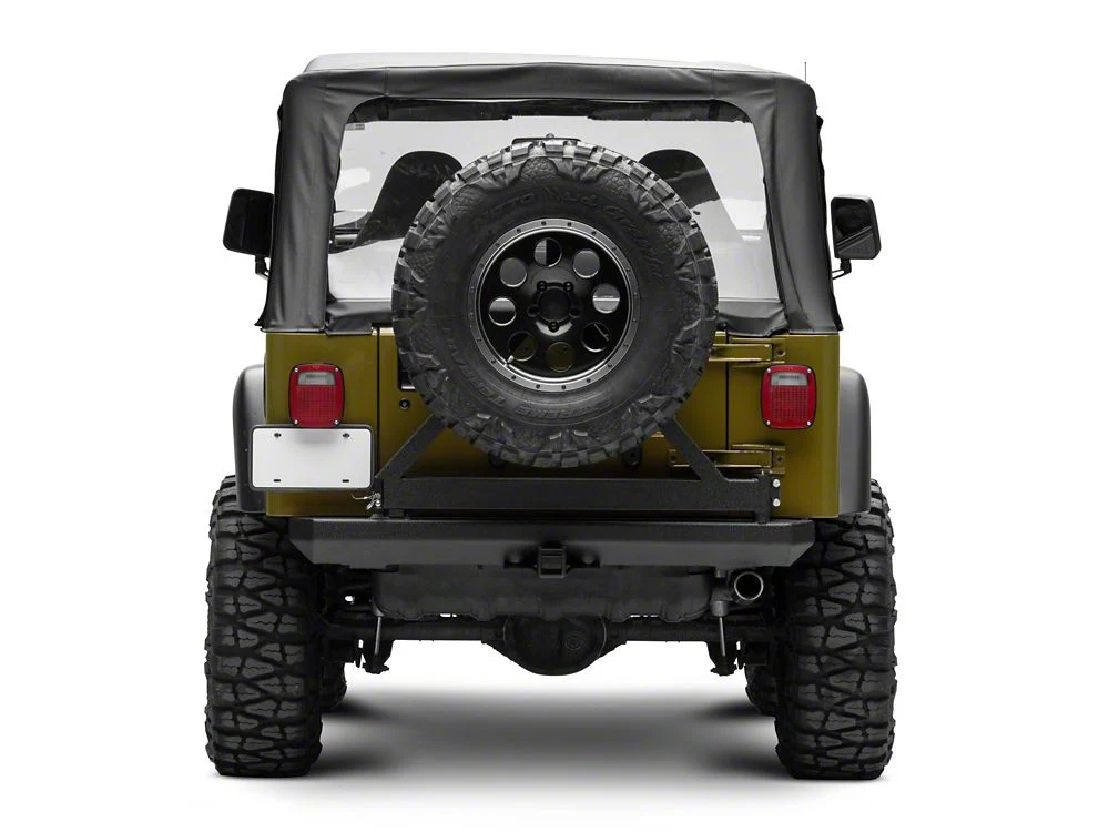 RedRock Rock Crawler Rear Bumper with Tire Carrier; Textured Black (87-06 Jeep Wrangler YJ & TJ) - Image 4