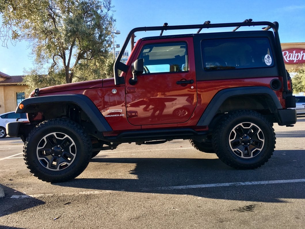RedRock Rocker Guards; Textured Black (07-18 Jeep Wrangler JK 2-Door) - Image 10