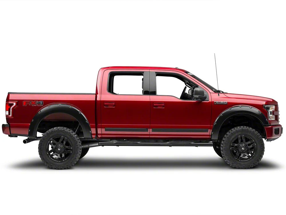 RedRock Rugged Look Body Side Moldings; Matte Black (09-20 F-150 SuperCrew) - Image 4