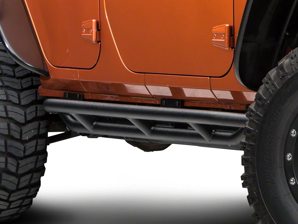 RedRock Side Armor; Textured Black (07-18 Jeep Wrangler JK 4-Door) - Image 3