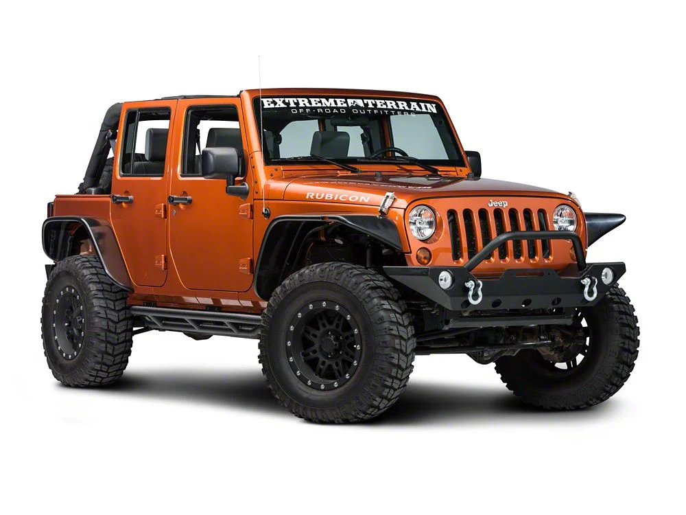 RedRock Side Armor; Textured Black (07-18 Jeep Wrangler JK 4-Door) - Image 4