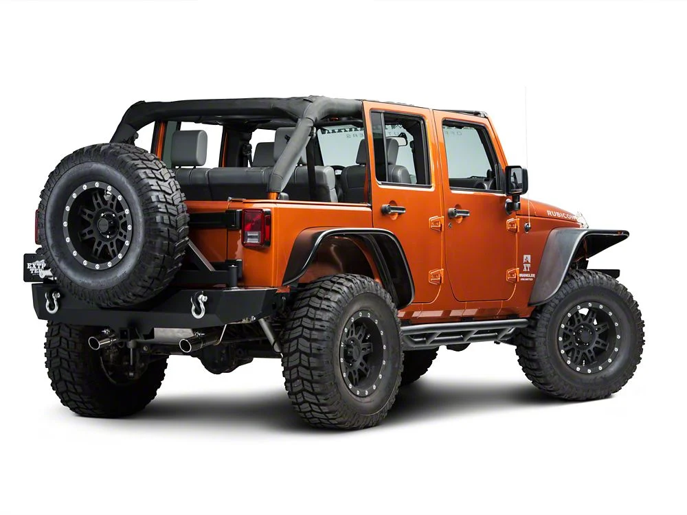 RedRock Side Armor; Textured Black (07-18 Jeep Wrangler JK 4-Door) - Image 7