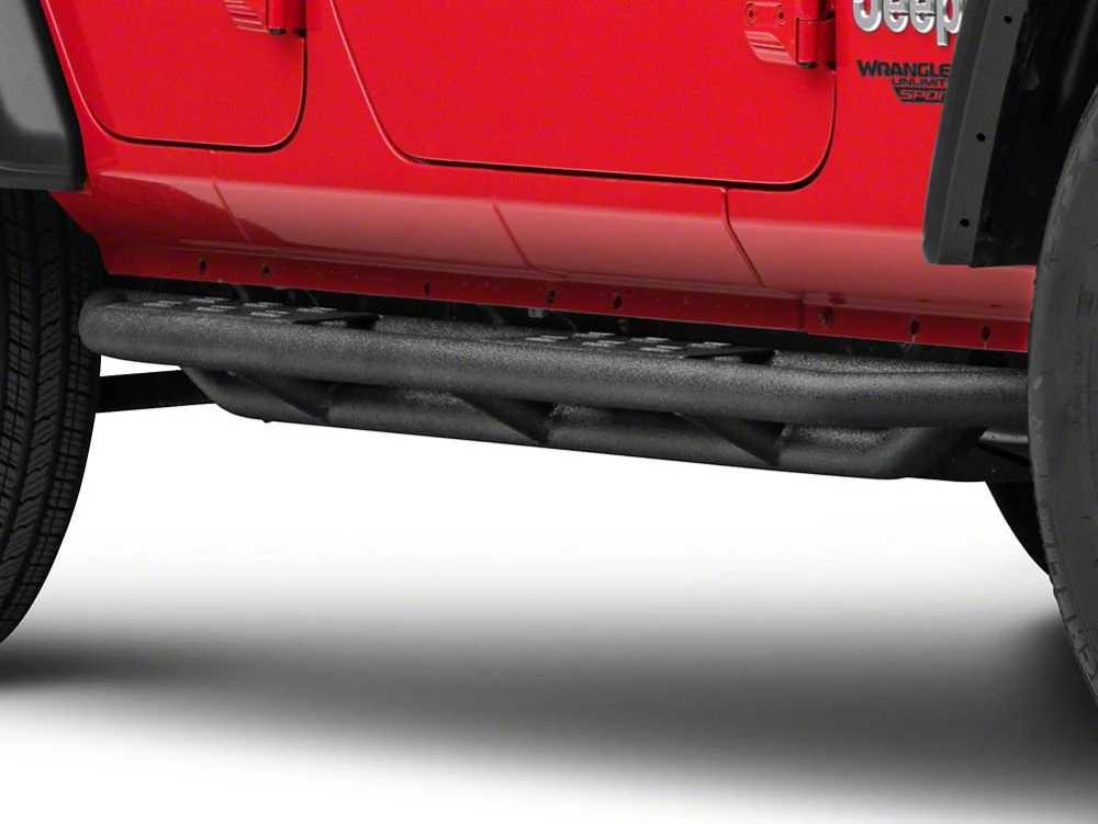 RedRock Side Armor with Step Pads; Textured Black (18-25 Jeep Wrangler JL 4-Door) - Image 4