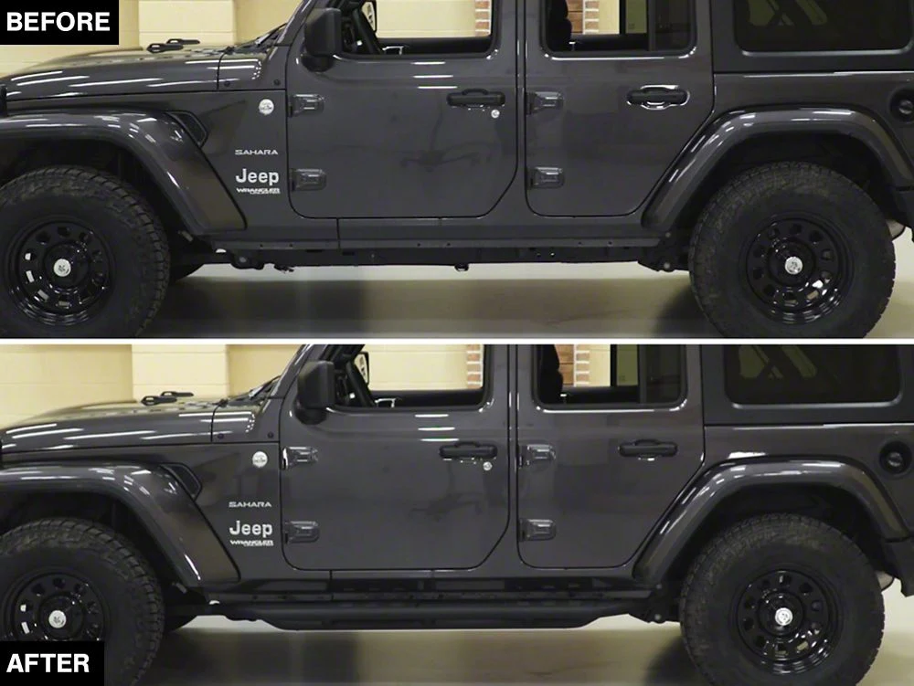 RedRock Side Armor with Step Pads; Textured Black (18-25 Jeep Wrangler JL 4-Door) - Image 9