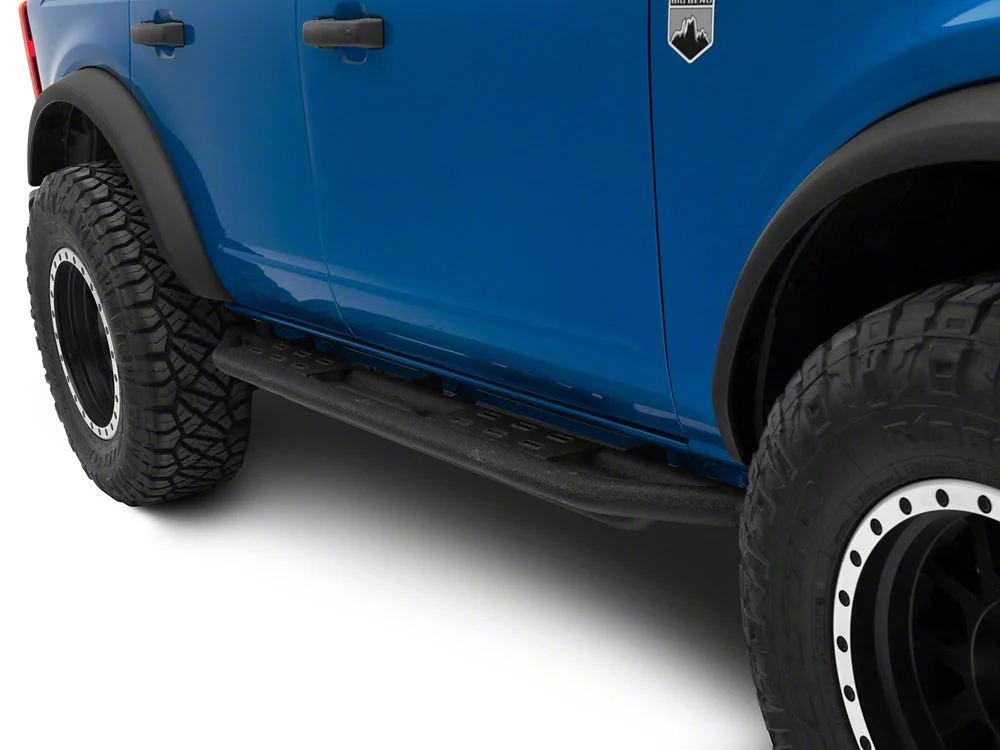 RedRock Side Armor with Step Pads; Textured Black (21-25 Bronco 4-Door) - Image 7