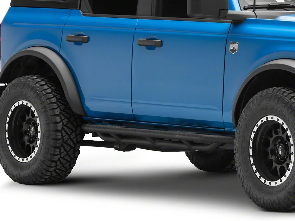 RedRock Side Armor with Step Pads; Textured Black (21-25 Bronco 4-Door) - Image 8