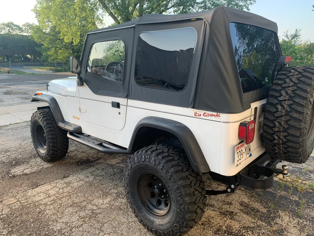RedRock Side Armor with Step Pads; Textured Black (87-06 Jeep Wrangler YJ & TJ, Excluding Unlimited) - Image 13