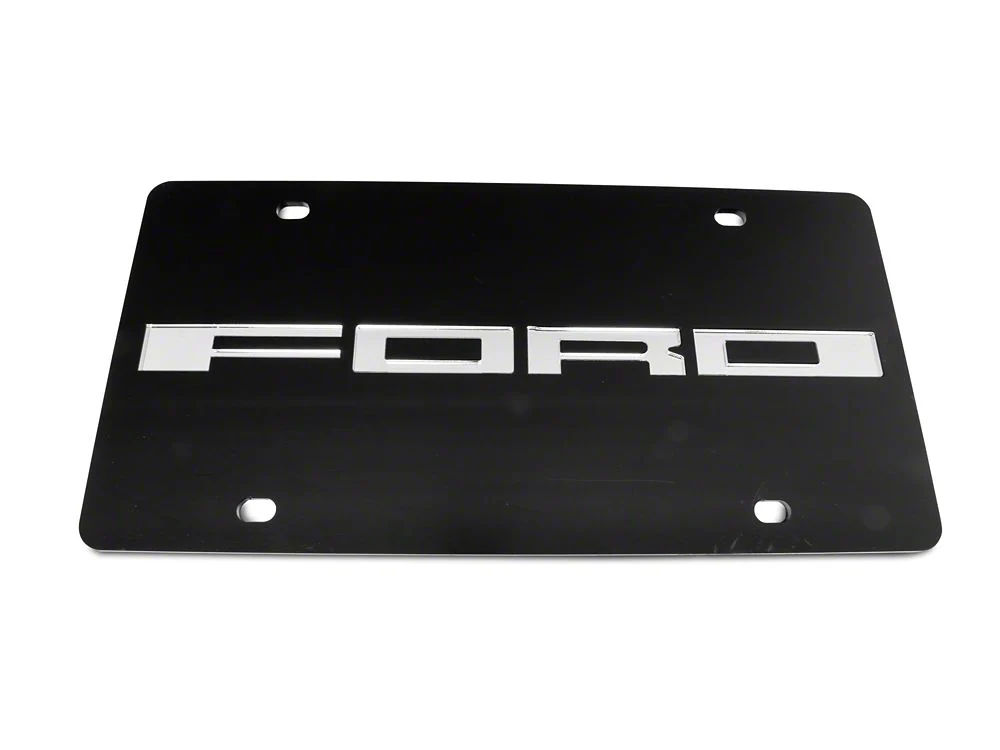 RedRock Stainless Steel License Plate with Silver FORD Lettering (Universal; Some Adaptation May Be Required) - Image 4