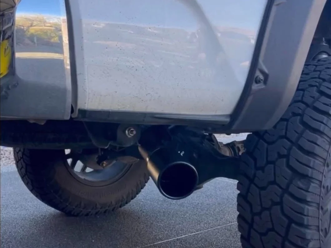 RedRock Stainless Steel Single Exhaust System with Black Tip; Side Exit (16-23 3.5L Tacoma) - Image 12