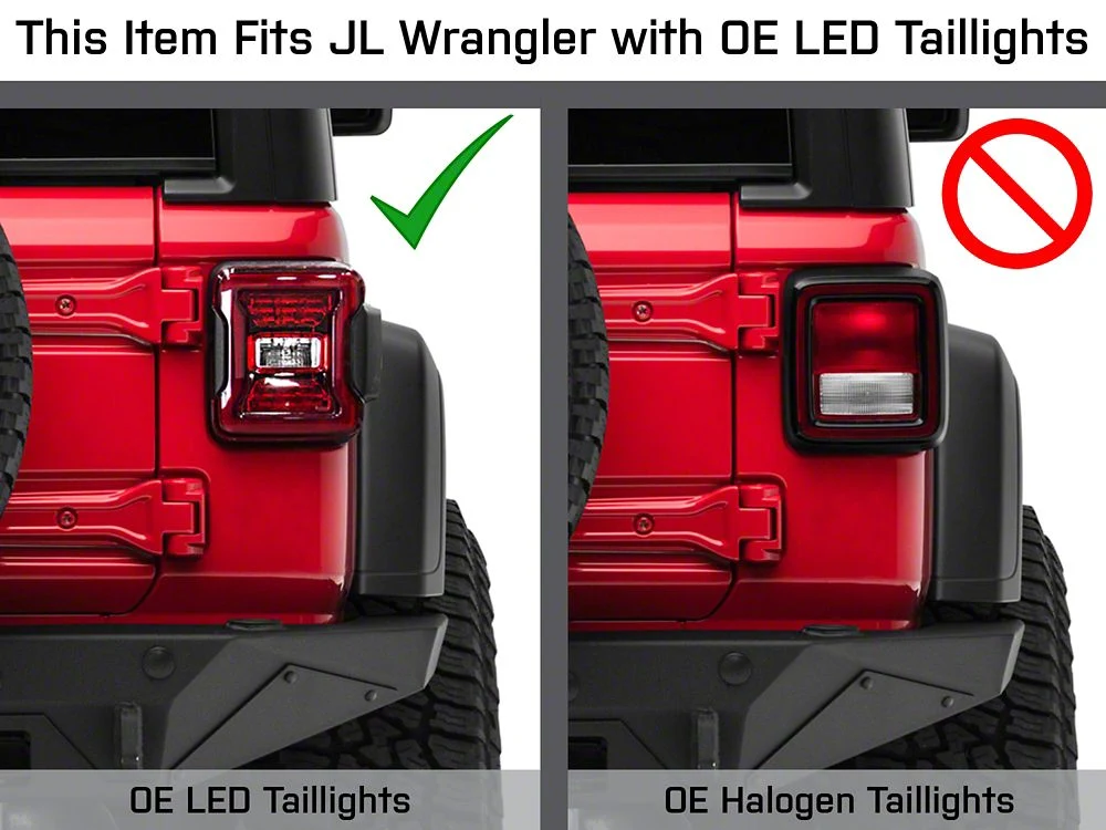 RedRock Star Tail Light Covers (18-25 Jeep Wrangler JL w/ Factory LED Tail Lights) - Image 7