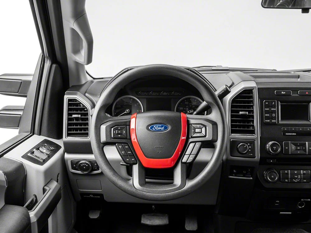 RedRock Steering Wheel Horn Trim; Red (17-22 F-250 Super Duty) - Image 3