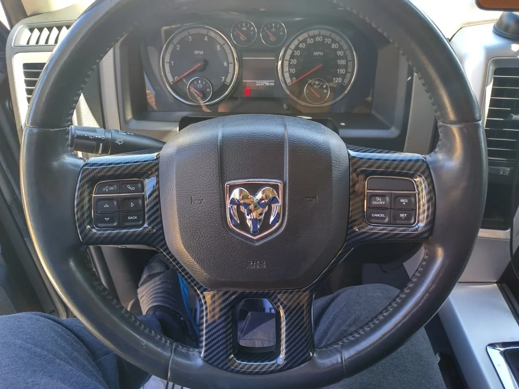RedRock Steering Wheel Trim; Carbon Fiber (09-18 RAM 1500) - Image 12