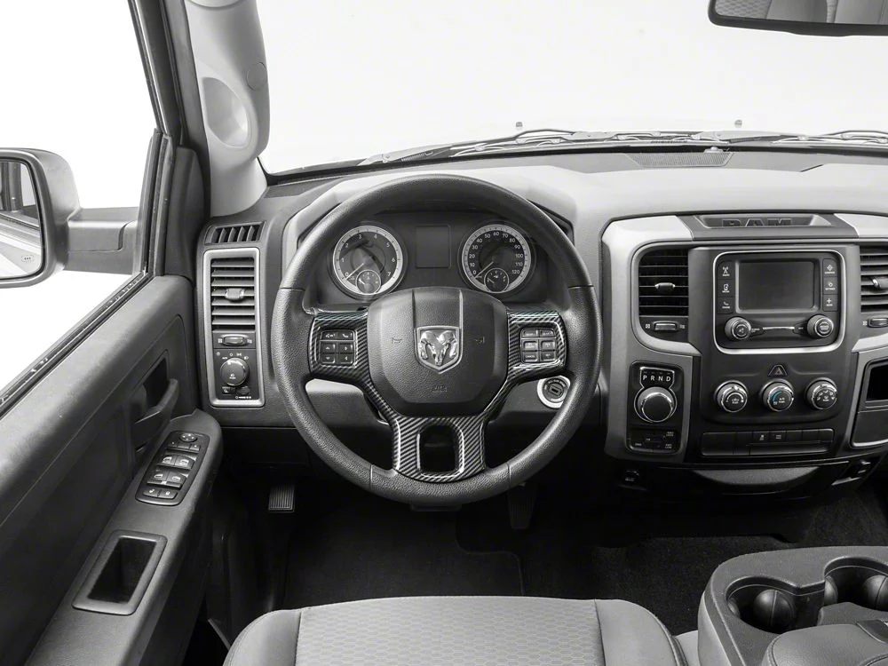 RedRock Steering Wheel Trim; Carbon Fiber (09-18 RAM 1500) - Image 6