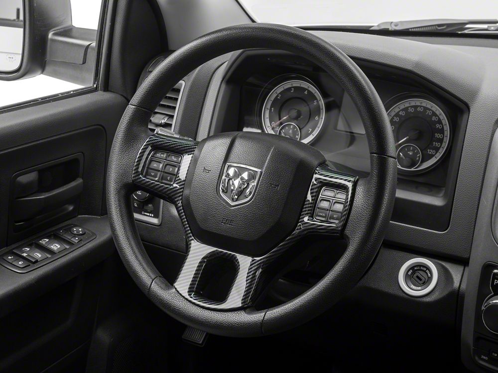 RedRock Steering Wheel Trim; Carbon Fiber (09-18 RAM 1500) - Image 7