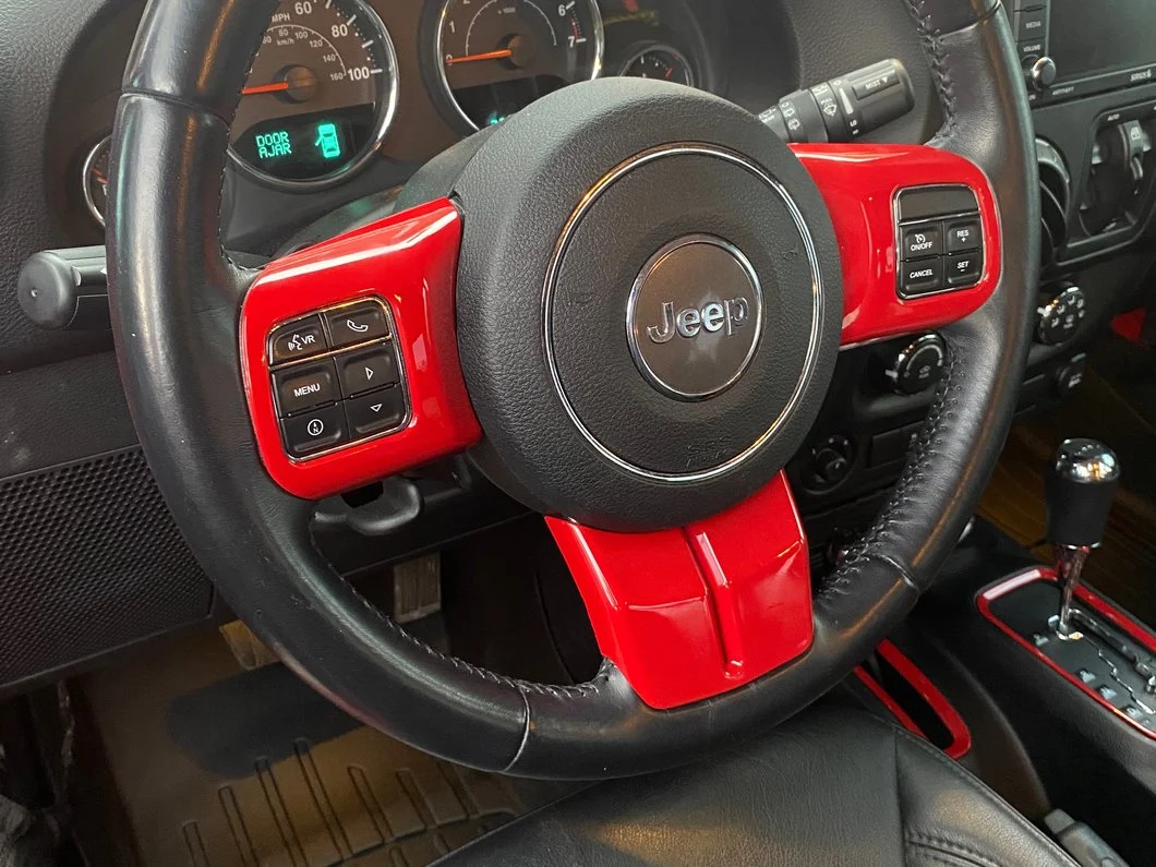 RedRock Steering Wheel Trim; Red (11-18 Jeep Wrangler JK) - Image 10