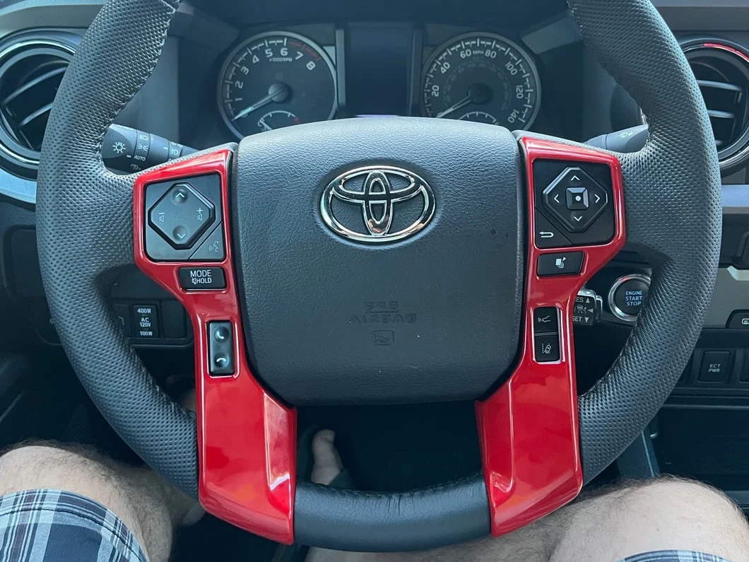 RedRock Steering Wheel Trim; Red (16-23 Tacoma) - Image 11