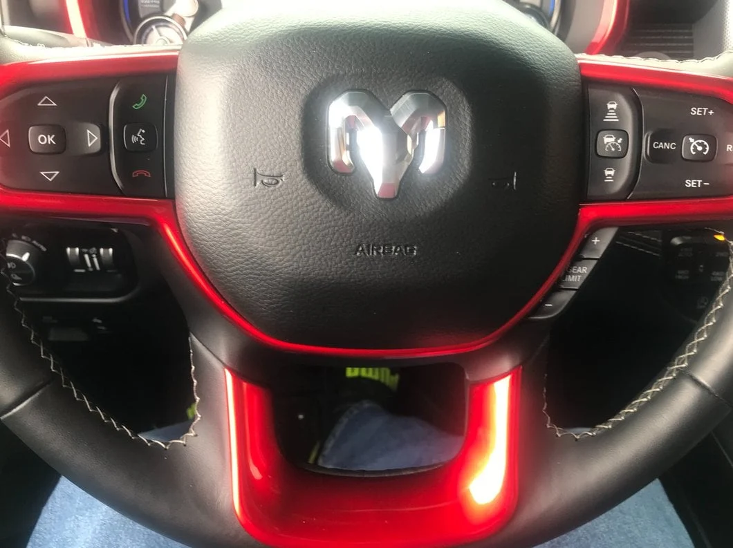RedRock Steering Wheel Trim; Red (19-25 RAM 1500) - Image 11