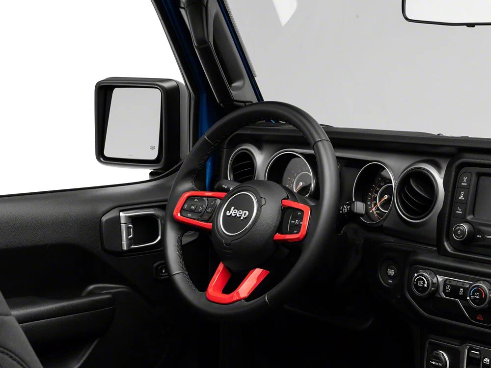 RedRock Steering Wheel Trim; Red (20-25 Jeep Gladiator JT) - Image 5