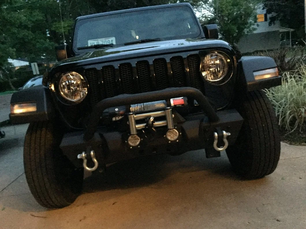 RedRock Stubby Winch Front Bumper with LED Fog Lights and Over-Rider Hoop (18-25 Jeep Wrangler JL) - Image 14
