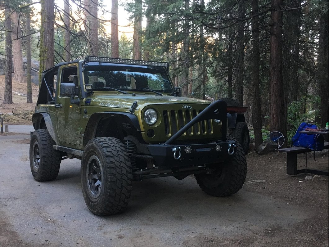 RedRock Stubby Winch Front Bumper with LED Lights and Stinger Bar (07-18 Jeep Wrangler JK) - Image 13
