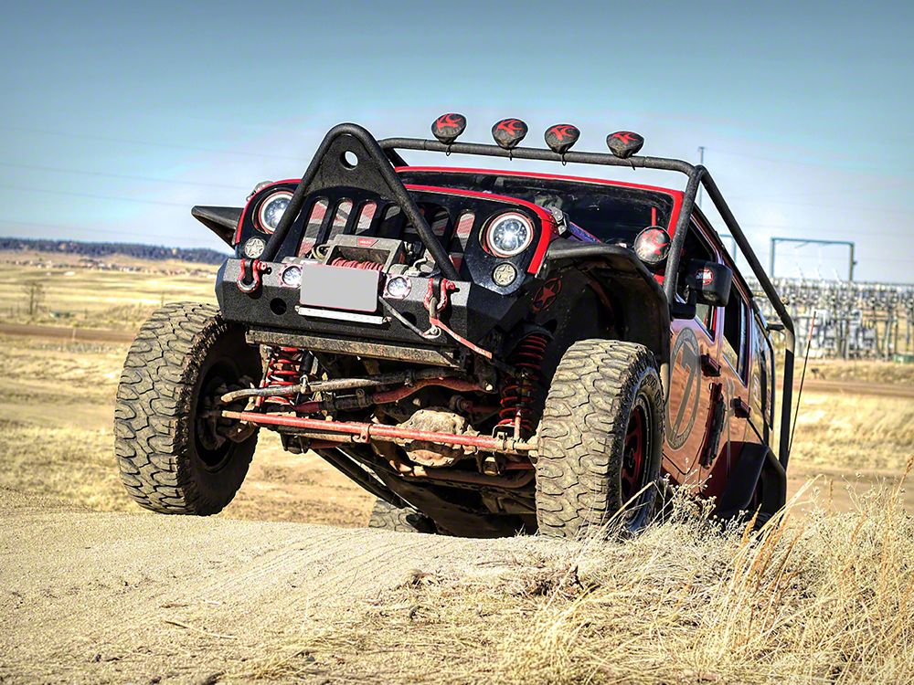 RedRock Stubby Winch Front Bumper with LED Lights and Stinger Bar (18-25 Jeep Wrangler JL) - Image 10