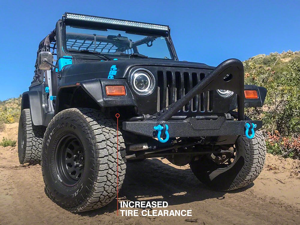 RedRock Stubby Winch Front Bumper with Stinger Bar (87-06 Jeep Wrangler YJ & TJ) - Image 3