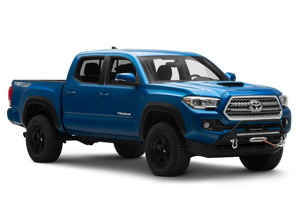 RedRock Stubby Winch Mount Front Bumper with LED Light Bar (16-23 Tacoma) - Image 7
