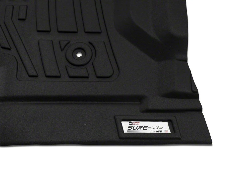 RedRock Sure-Fit Front and Second Row Floor Liners; Black (14-18 Sierra 1500 Double Cab) - Image 15