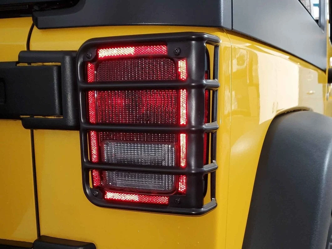 RedRock Tail Light Guards; Black (07-18 Jeep Wrangler JK) - Image 12