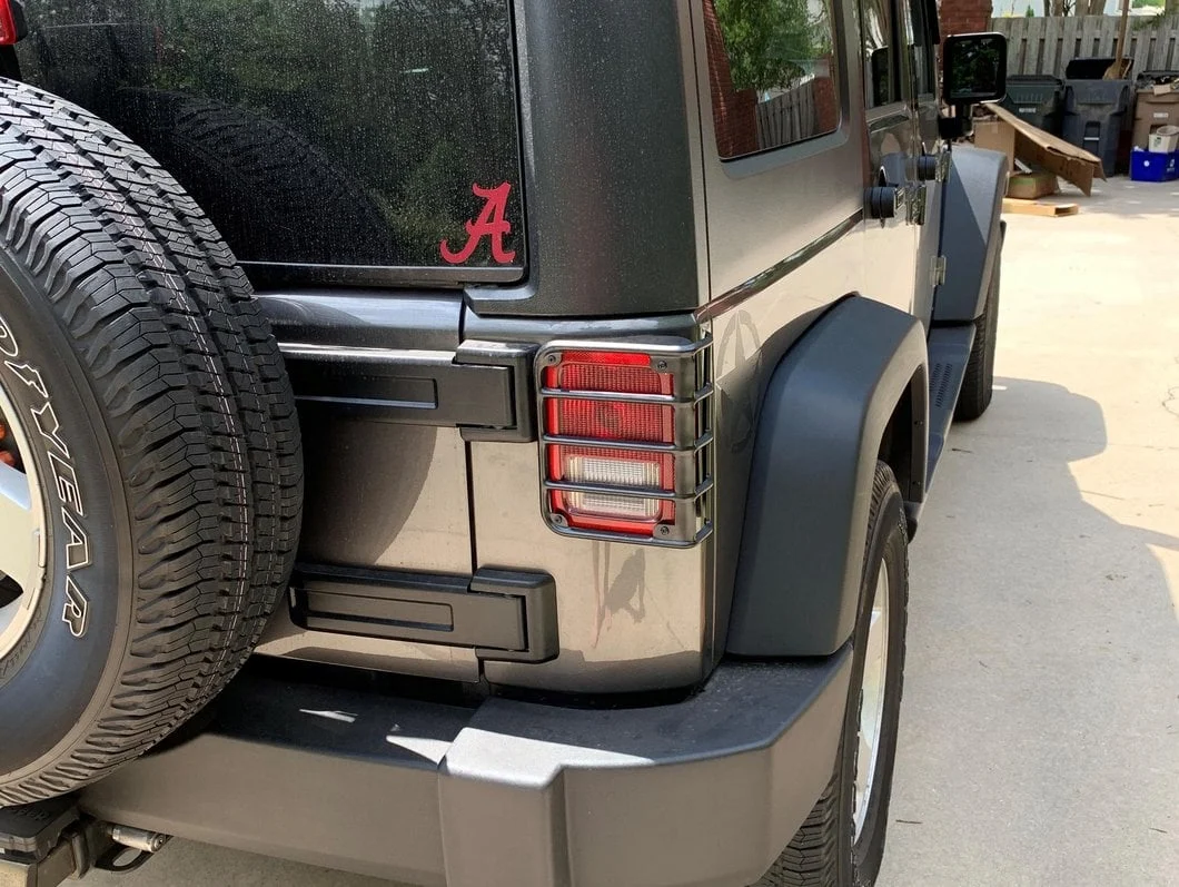 RedRock Tail Light Guards; Black (07-18 Jeep Wrangler JK) - Image 16