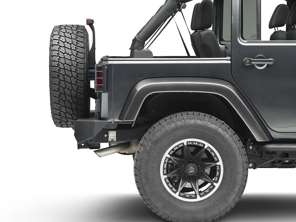 RedRock Tail Light Guards; Matte Black (07-18 Jeep Wrangler JK) - Image 3