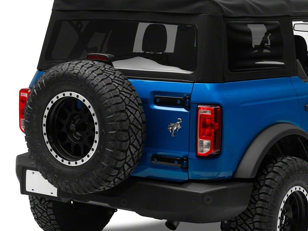 RedRock Tailgate Hinge Trim; Gloss Black (21-25 Bronco) - Image 4