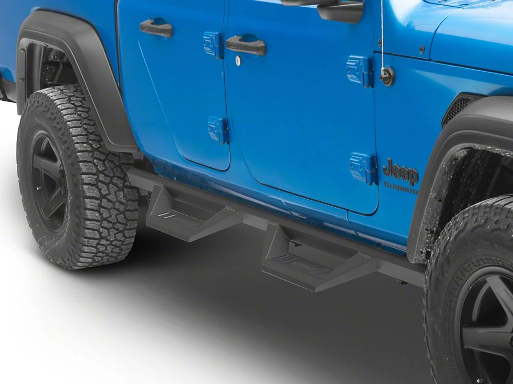 RedRock TC2 Drop Step Running Boards; Textured Black (20-25 Jeep Gladiator JT) - Image 7