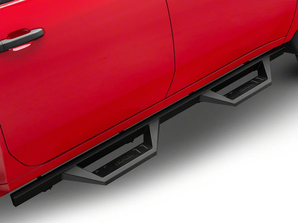 RedRock TC2 Drop Step Running Boards; Textured Black (20-25 Silverado 3500 HD Crew Cab)