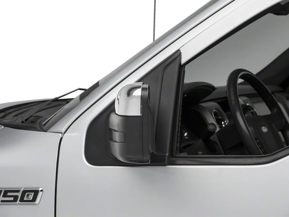 RedRock Top Half Mirror Covers; Chrome (09-14 F-150 w/o Towing Mirrors) - Image 2