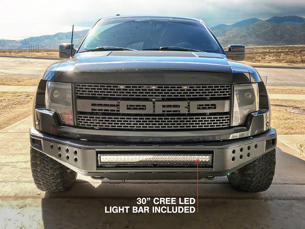 RedRock Tubular Off-Road Front Bumper with 30-Inch LED Light Bar (10-14 F-150 Raptor) - Image 10