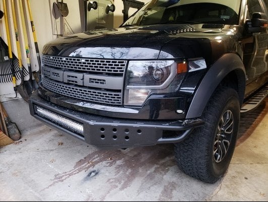 RedRock Tubular Off-Road Front Bumper with 30-Inch LED Light Bar (10-14 F-150 Raptor) - Image 15