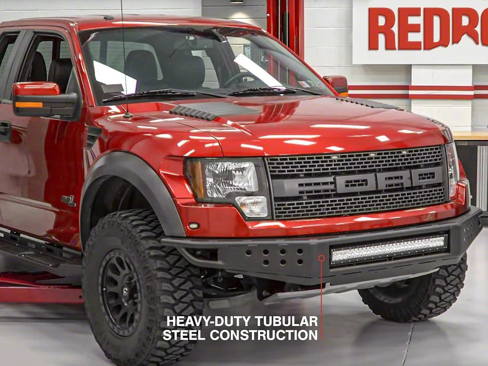 RedRock Tubular Off-Road Front Bumper with 30-Inch LED Light Bar (10-14 F-150 Raptor) - Image 9
