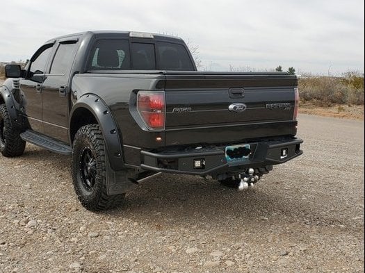 RedRock Tubular Off-Road Rear Bumper with LED Fog Lights (06-14 F-150) - Image 11